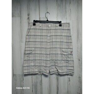 Quicksilver Cargo Shorts Plaid Men's Size 32 (35x10)